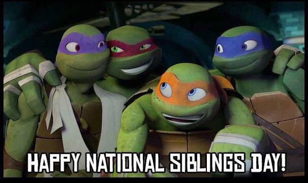 Happy National Siblings Day Ninja Turtles Picture