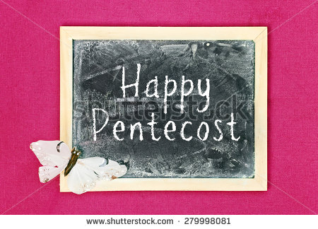 Happy Pentecost Black Board Picture