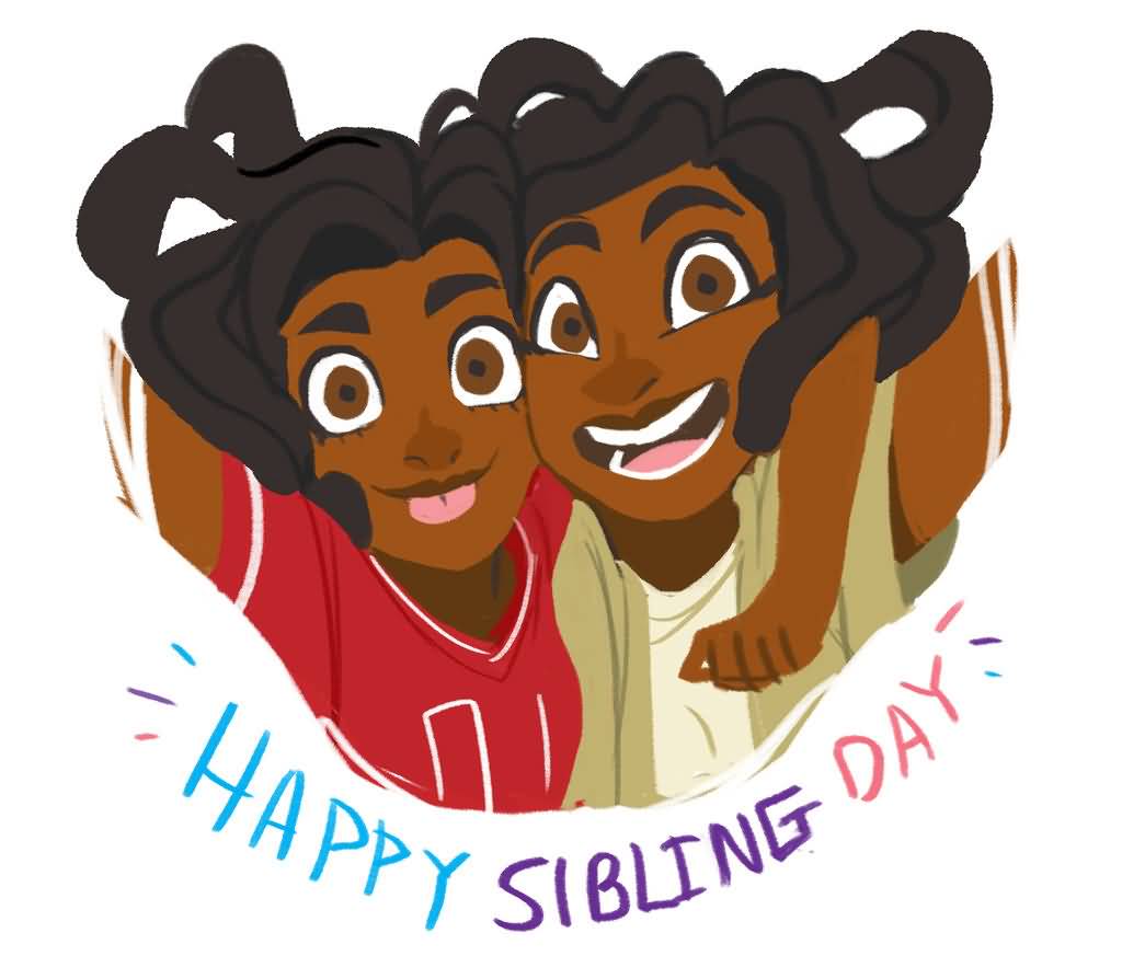 Happy Sibling Day Sisters Clipart