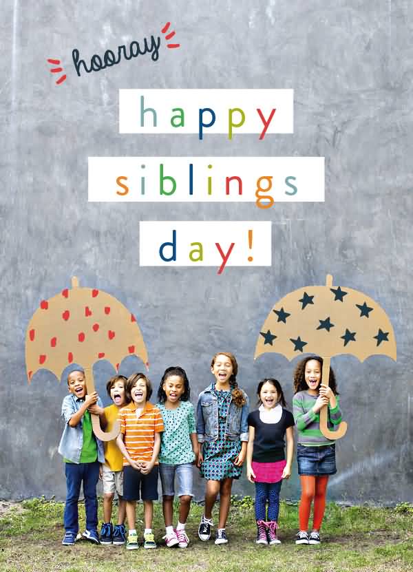 Happy Siblings Day Beautiful Greeting Card
