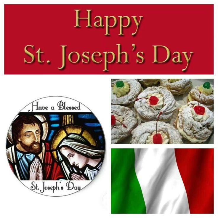 Happy St. Joseph's Day Italian Flag And Zeppole Picture
