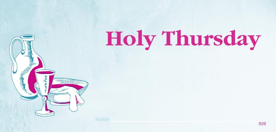 Holy Thursday 2017