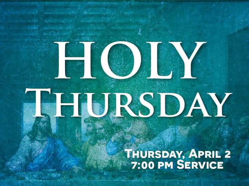 Holy Thursday April 2