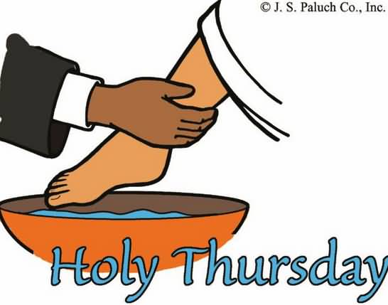 Holy Thursday Ceremonial Washing Feet Clipart