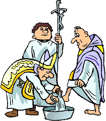 Holy Thursday Ceremonial Washing Of Feet Clipart