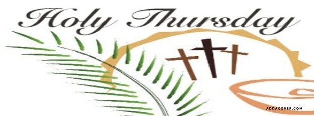 Holy Thursday Crosses And Palm Leaf Facebook Cover Picture