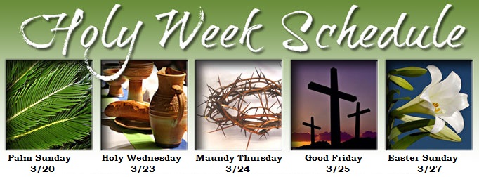 Holy Week Schedule Banner Image