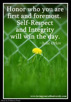 Honor who you are first and foremost. Self-Respect and Integrity will win the day.  Julie Orlov
