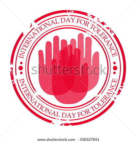 International Day For Tolerance Red Round Stamp Picture