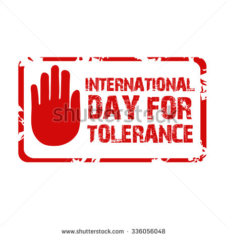 International Day For Tolerance Stamp Illustration