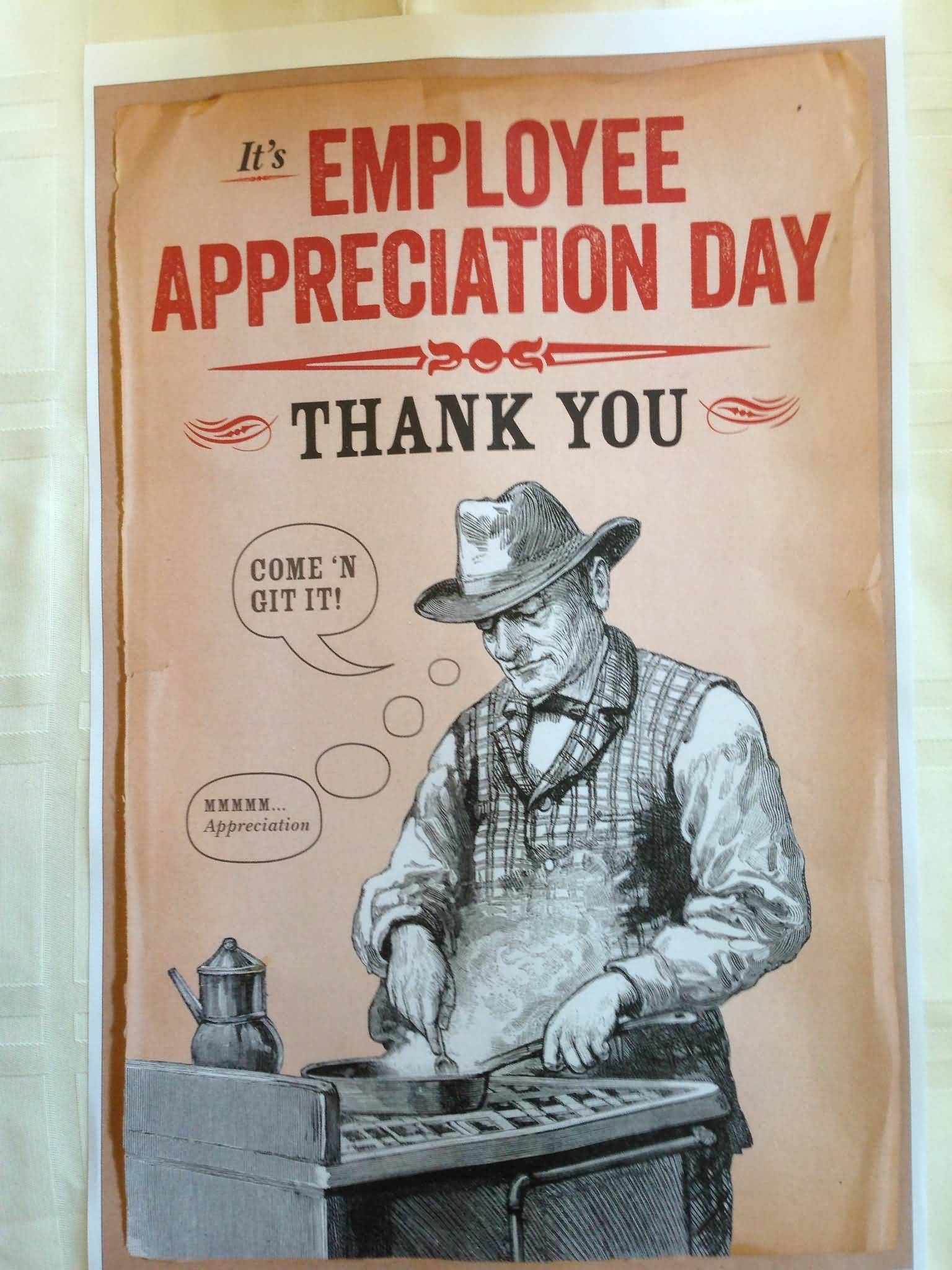 It's Employee Appreciation Day Thank You Poster