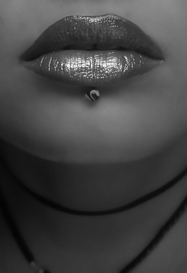Labret Piercing Closeup Image