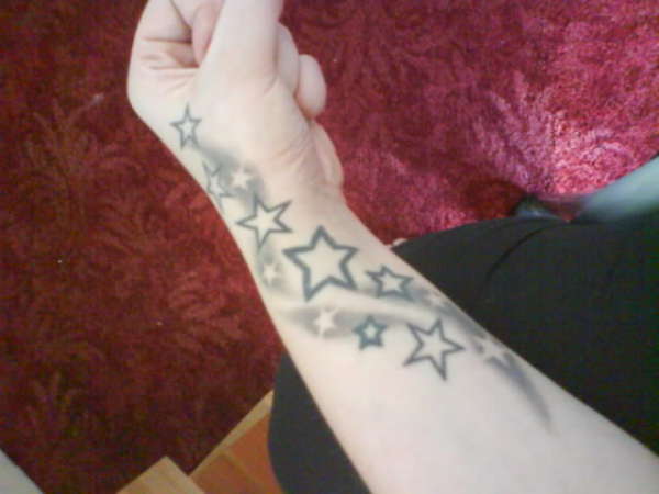 Left Forearm Star Tattoos