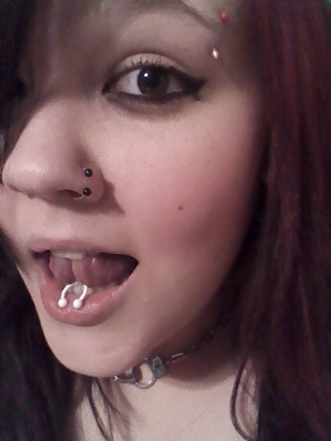 Left Nostril And Webbing Piercing With White Circular Barbell