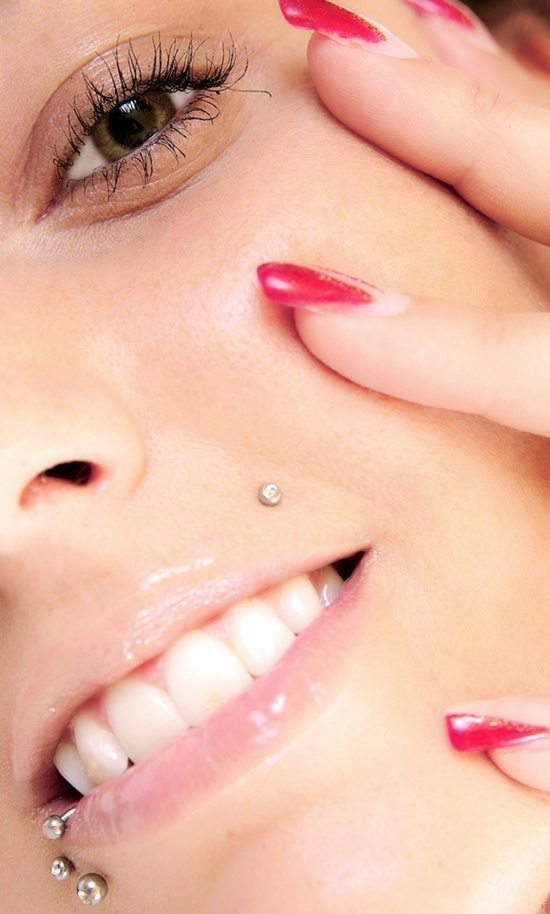 Lower Lip And Madonna Piercing For Girls