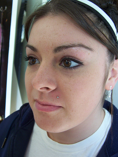 Madonna Piercing With Small Anchor