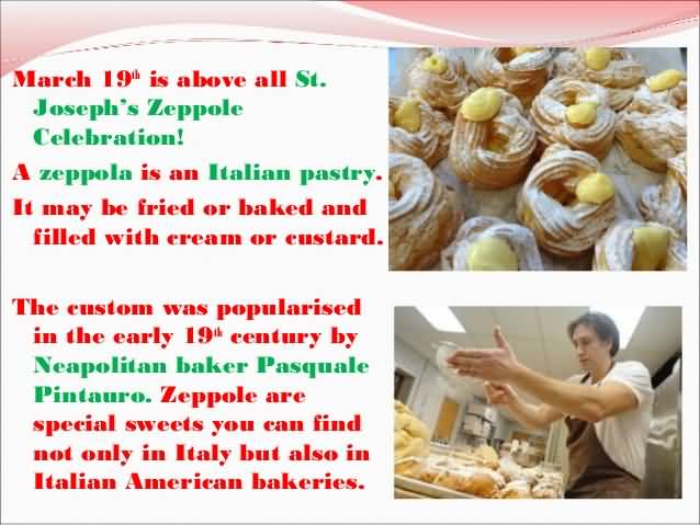 March 19th Is Above All St Joseph's Zeppole Celebration