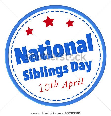 National Siblings Day 10th April Stamp