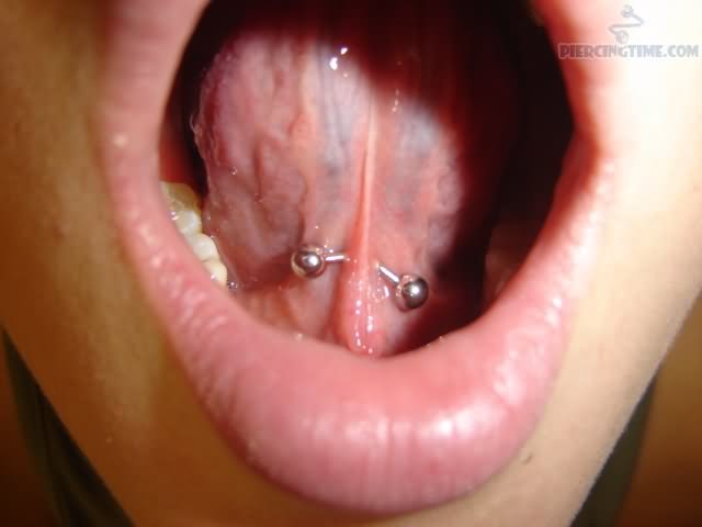Nice Webbing Piercing With Silver Barbell