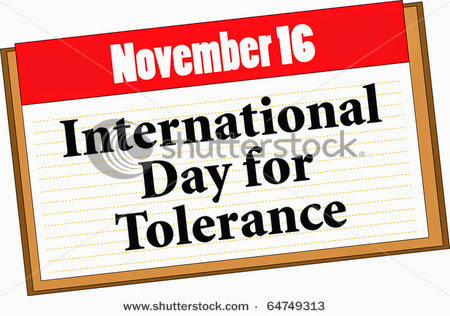 November 16 International Day For Tolerance Board Clipart