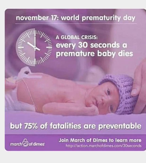 November 17 World Prematurity Day A Global Crisis Every 30 Seconds A Premature Baby Dies