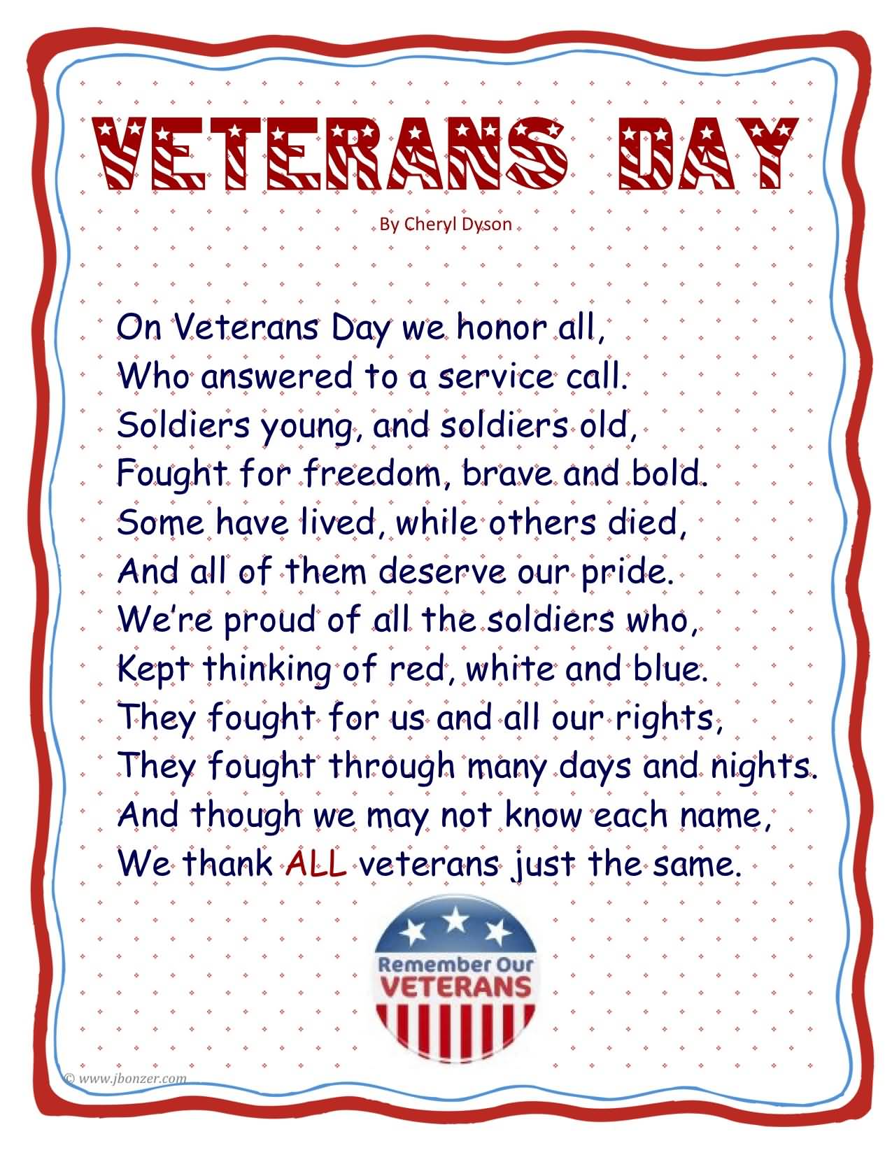 On Veterans Day We Honor All, Who Answered To A Service Call