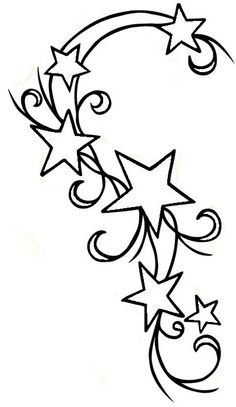 Outline Star Tattoos Designs