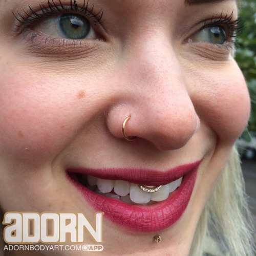 Right Nostril And Smiley Piercing For Girls