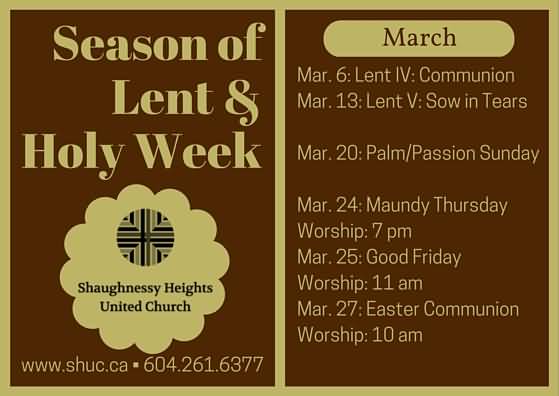 Season Of Lent& Holy Week