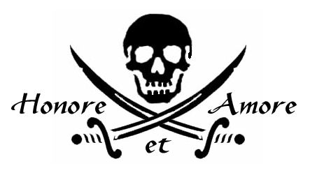 Simple Black Pirate Symbol Tattoo Design