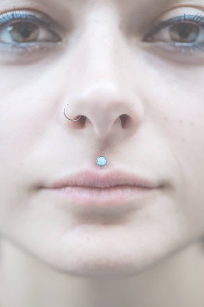 Simple Nostril And Medusa Piercing For Girls