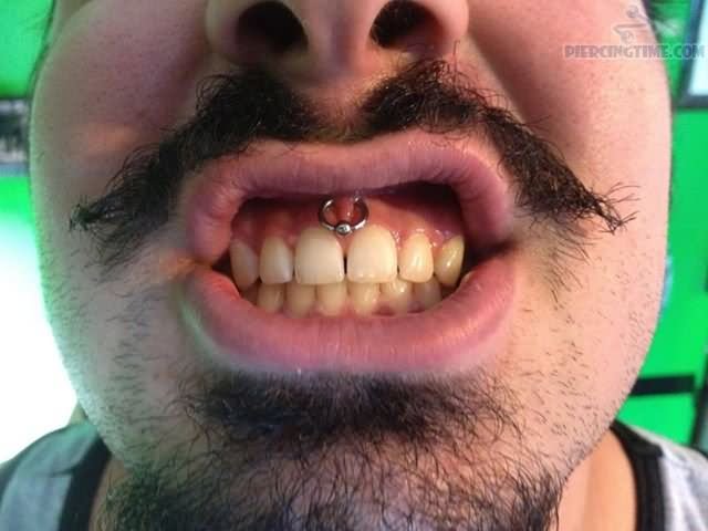Smiley Piercing With Hoop For Men