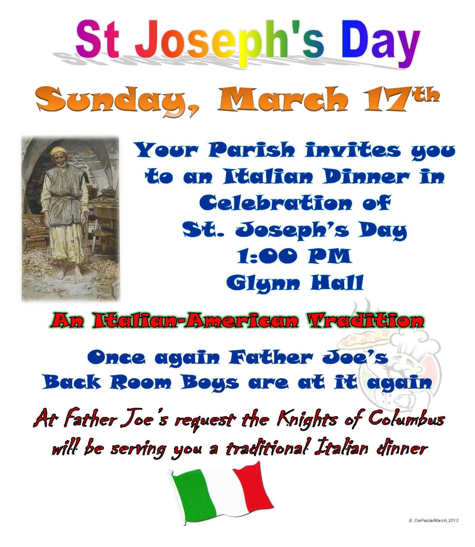 St. Joseph's Day March 17h