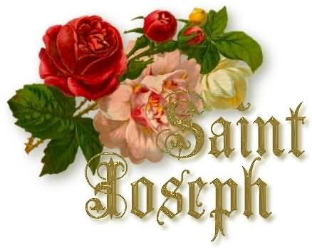 St. Joseph's Day Wishes Rose Flowers Picture