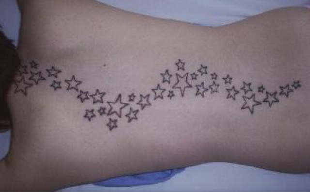 Star Tattoos On Full Back