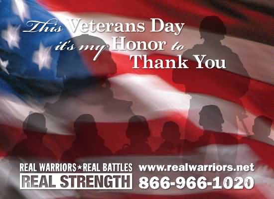 This Veterans Day It's My Honor To Thank You