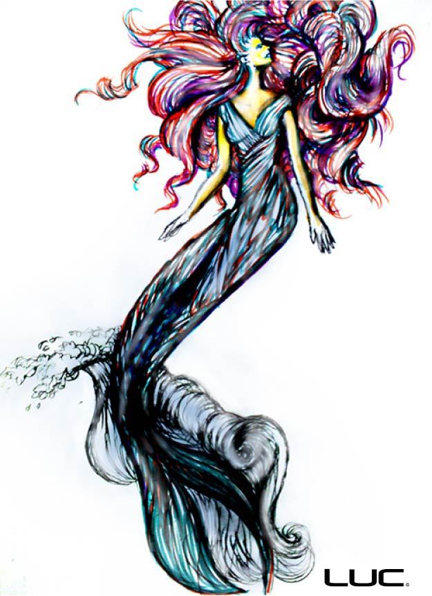 Unique Colorful Mermaid Tattoo Design By Chriselucas