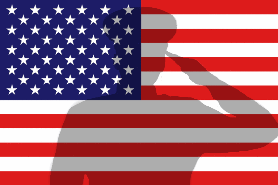 Veterans Day Wishes Saluting American Soldier American Flag Picture