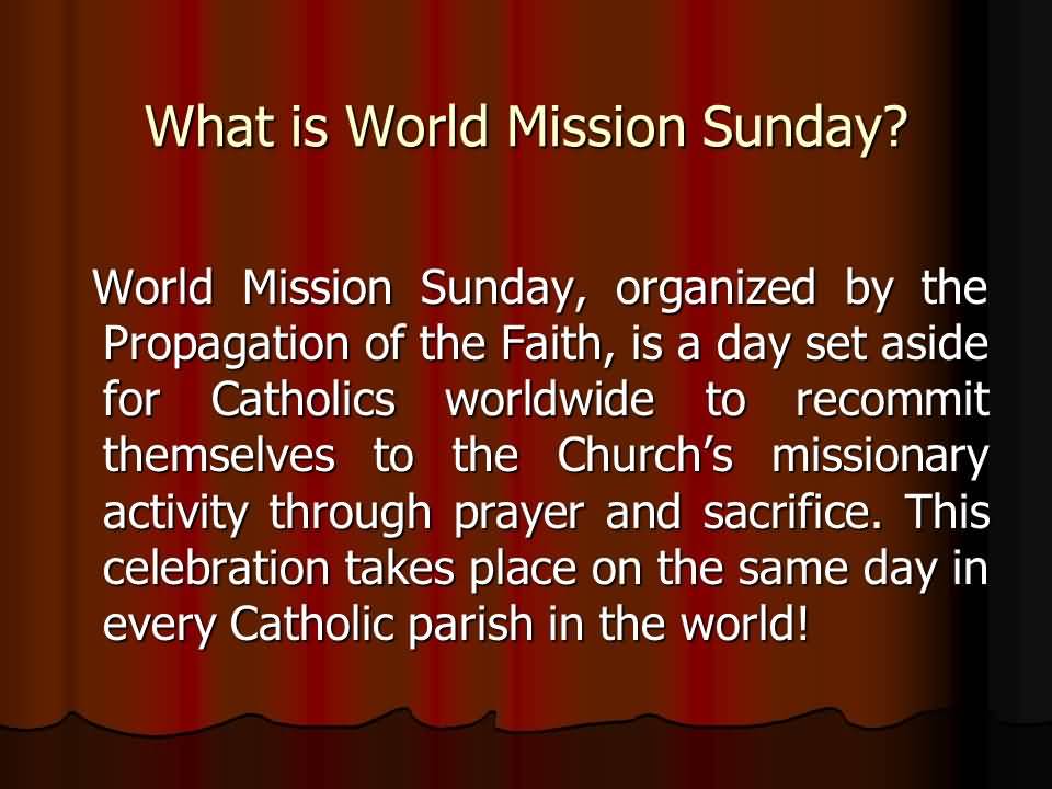 What Is World Mission Sunday