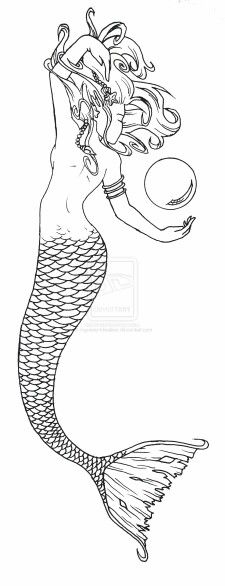 Wonderful Mermaid Tattoo Design