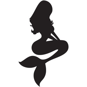 Wonderful Silhouette Mermaid Tattoo Design