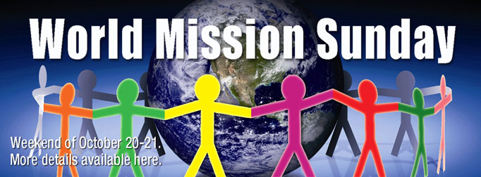 World Mission Sunday Men Around Earth Globe Facebook Cover Picture