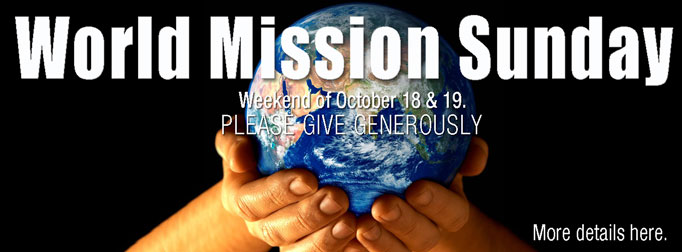 World Mission Sunday Please Give Generously