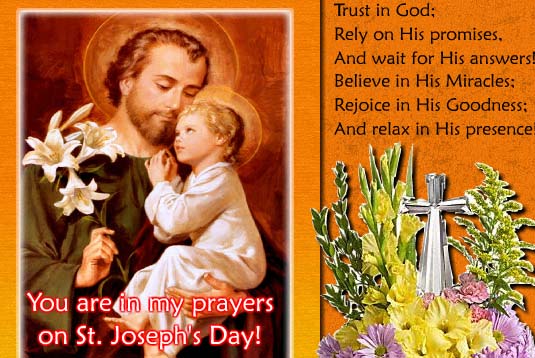 You Are In My Prayers On St Joseph's Day