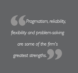 Pragmatism reliability flexibility and problem solving are some of the firm's greatest strengths