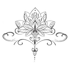 Cool Fantastic Lotus Flower Tattoo Design