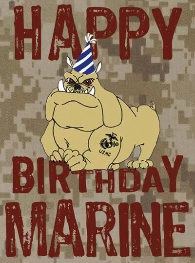 Happy Birthday Marine Bulldog Picture