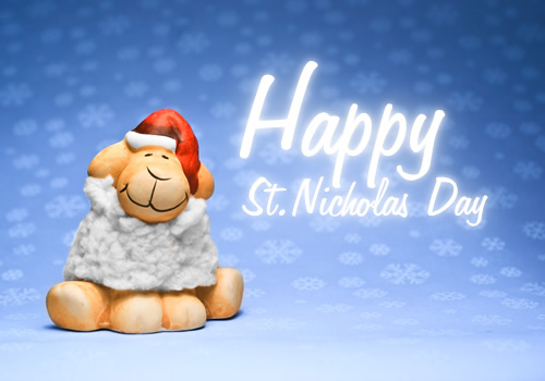 Happy St. Nicholas Day Sheep Picture