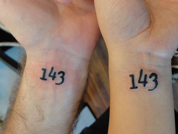 143 I Love You Tattoos On Wrists For Men And Women