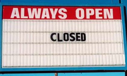 Always Open Closed Funny Sign